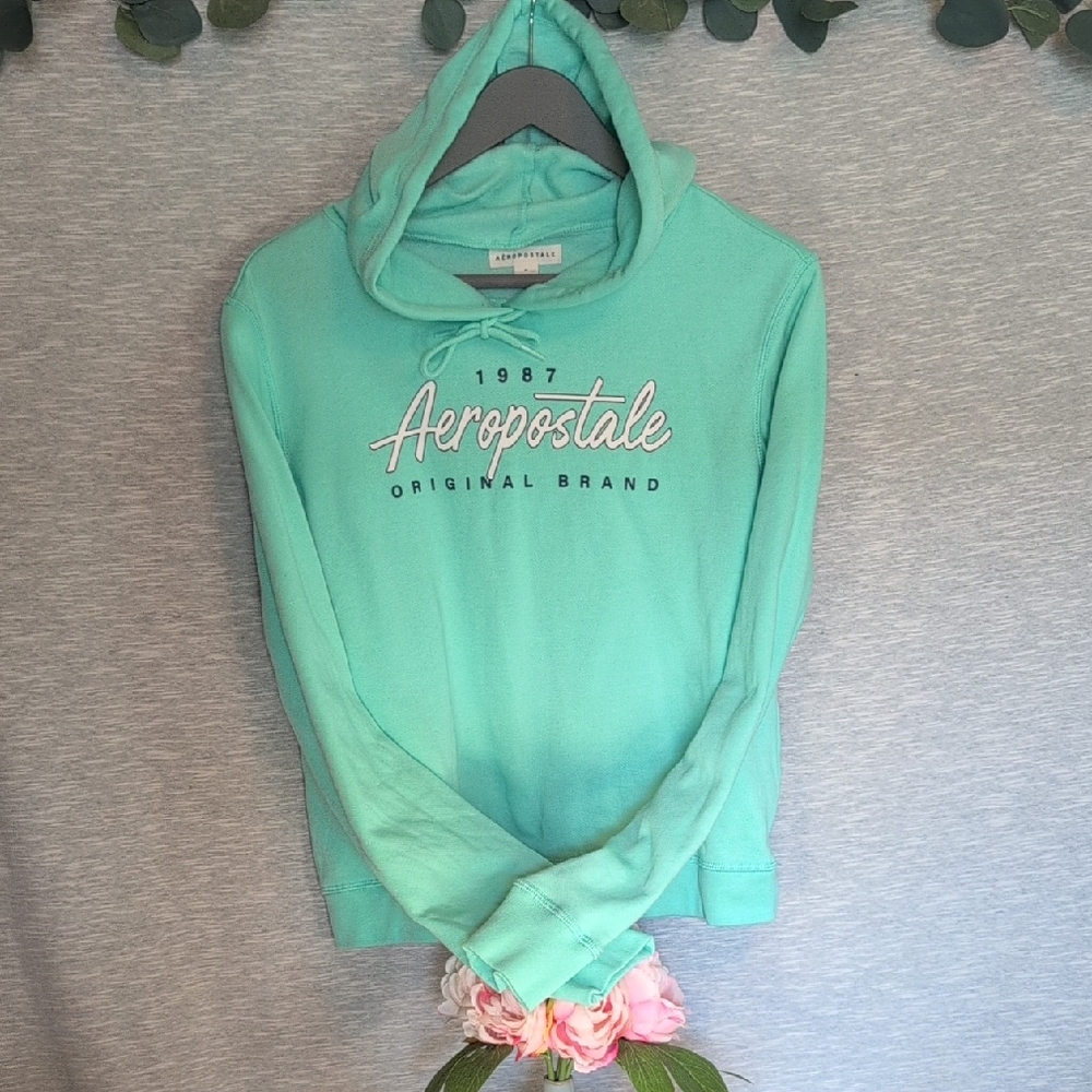 Aeropostale Aqua Pullover Hoodie, Women's Size M